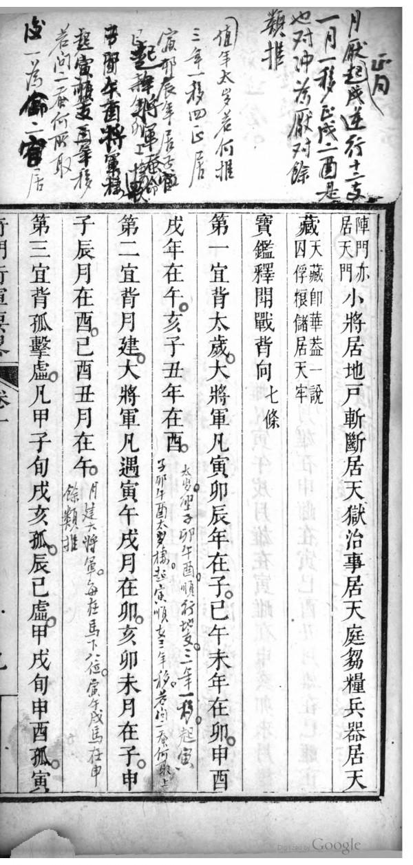 清道光刻本奇門行軍要略 清道光刻本奇門行軍要略