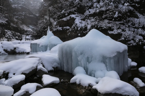 一場雪,讓太行大峽谷變成了一幅水墨畫 一場雪,讓太行大峽谷變成了一幅水墨畫