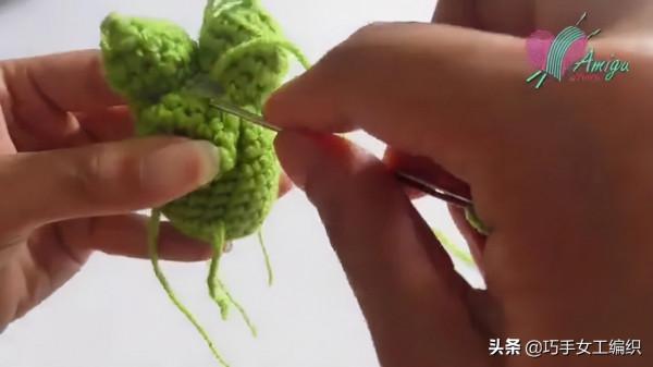 用零線就把蔬菜水果鉤得如此逼真，比新鮮的還要美