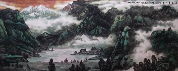 中國新彩墨藝術家鐘山石先生作品欣賞 中國新彩墨藝術家鐘山石先生作品欣賞