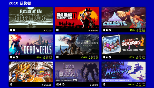 Steam 開啟 TGA 2021 遊戲特賣,多款獲獎大作史低 Steam 開啟 TGA 2021 遊戲特賣,多款獲獎大作史低