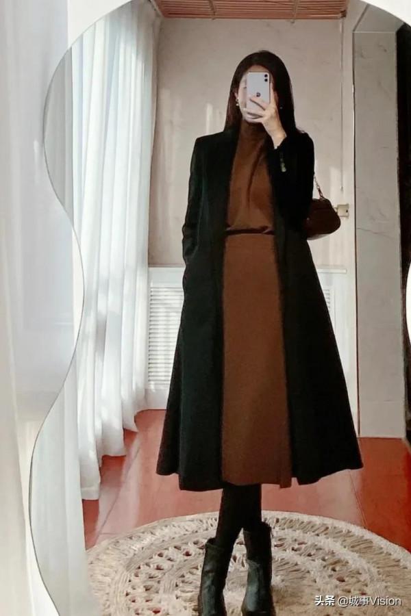 上班族穿什麼，黑色大衣秋變韓劇主播