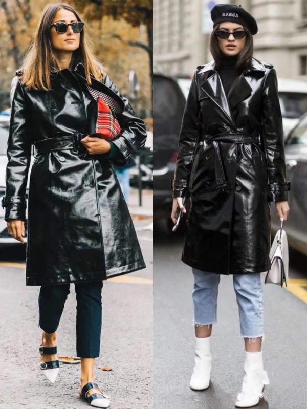 大衣不只有毛呢款，帥氣又防風的“皮大衣”，成時尚潮流，太颯了