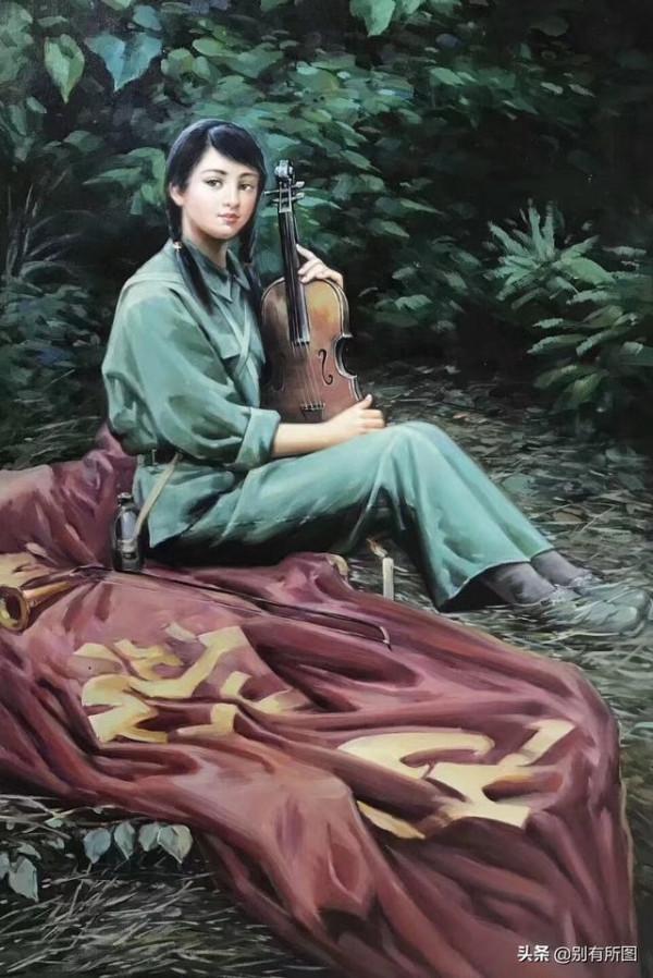 著名油畫家陳大中作品（紅衛兵）