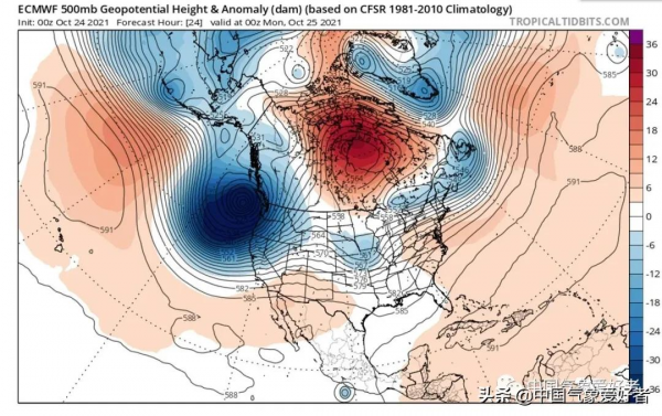 因為北美的這場暴風雨，拉尼娜確認後的首場寒潮，正若隱若現