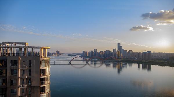 湘江風光帶全景俯瞰圖 湘江風光帶全景俯瞰圖