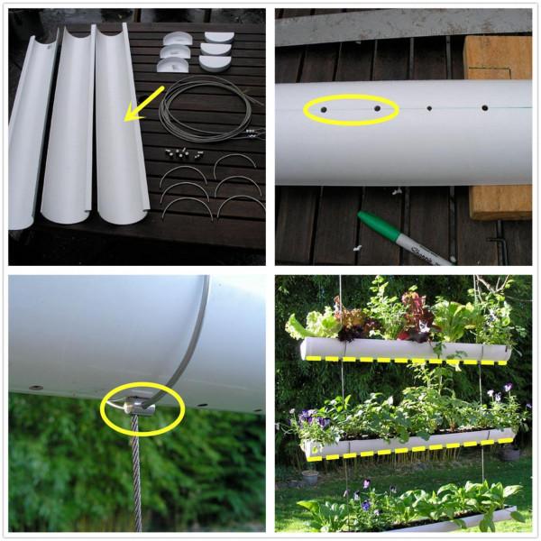 舊PVC管切兩半,裝在屋簷下當雨水槽,排水方便,雨水也不亂洩 舊PVC管切兩半,裝在屋簷下當雨水槽,排水方便,雨水也不亂洩