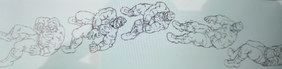 經典遊戲《街頭霸王2》最初的角色草稿，除了春麗就沒一個認識的