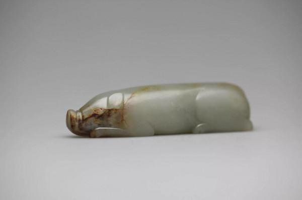 甘肅琳隆雅齋||漢代玉握豬 甘肅琳隆雅齋||漢代玉握豬