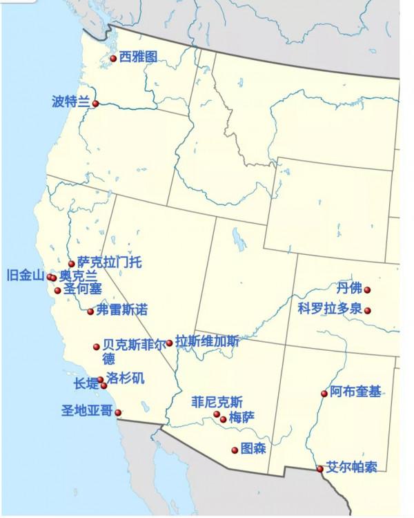 美國城市人口排名列表(326個十萬人口以上的城市)
