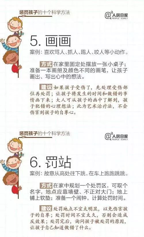 人民日報：15個表揚孩子和10個懲罰孩子的科學方法，家長必讀！