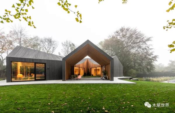 六方屋，流線型屋頂的現代穀倉式住宅