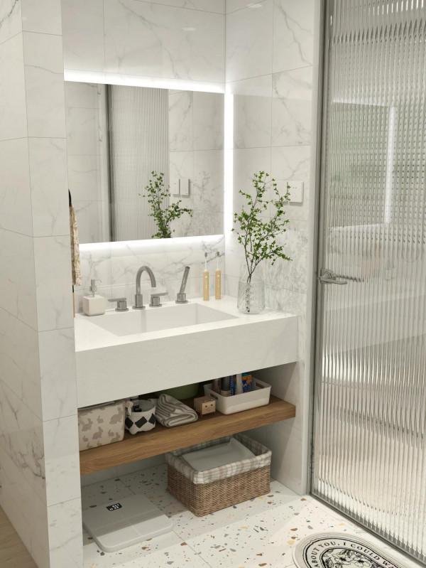 白色衛生間自帶透亮感 白色衛生間自帶透亮感