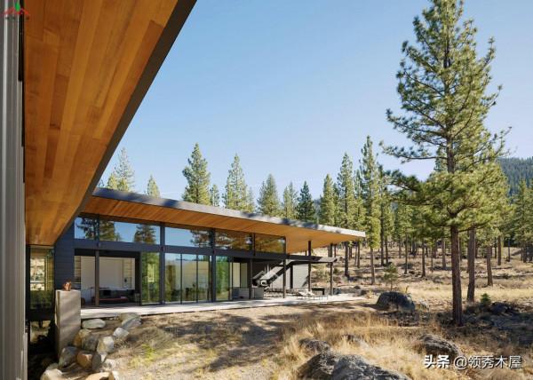 混凝土基礎鋼材作框架結構木材作裝飾吊頂這樣的現代風格木屋好嗎