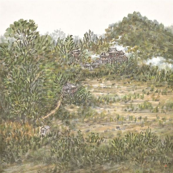 至臻高格 淡彩天成——淺析李翔的淡彩山水畫 至臻高格 淡彩天成——淺析李翔的淡彩山水畫