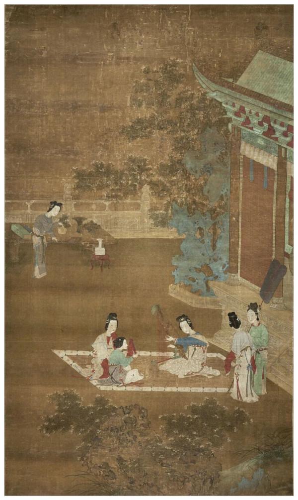 明 仇珠《女樂圖軸》欣賞