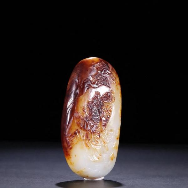 舊藏「和田玉籽料 祥龍 原石雕」 舊藏「和田玉籽料 祥龍 原石雕」