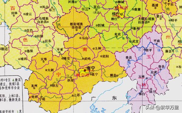 廣西的區劃調整，14個地級市之一，南寧市如何有12個區縣？