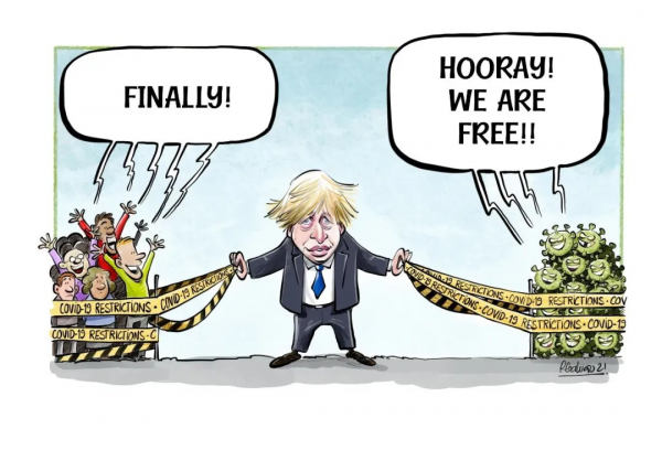 漫話天下丨英國解封，自由了誰？