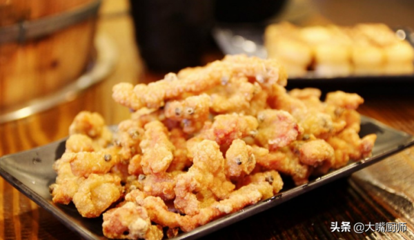 炸酥肉，別隻會用麵粉加雞蛋，多加3樣，外酥裡嫩，涼著吃也特香