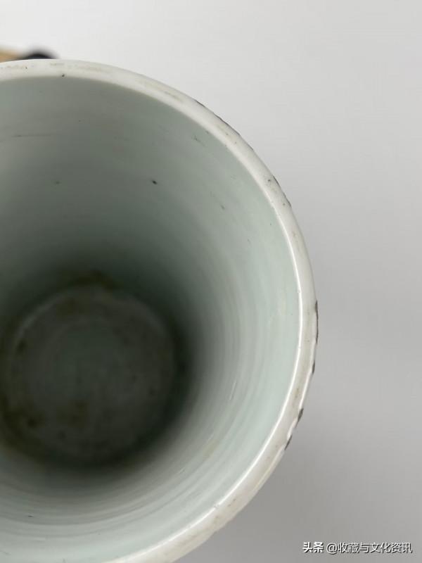 崇禎青花人物山水筆筒鑑賞