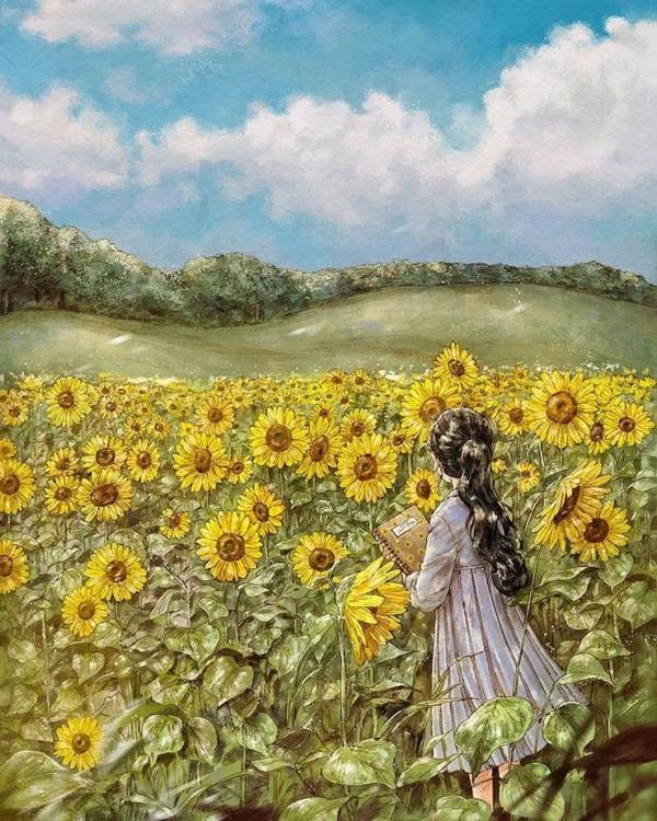 每日插畫｜aeppol的治癒系森林少女日記，休息一會兒再走也沒關係