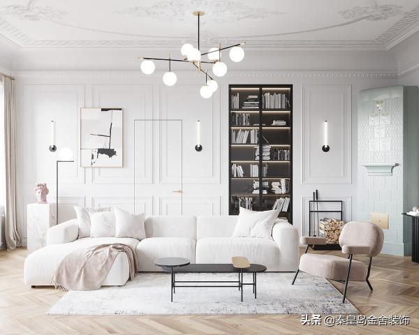 新古典主義室內拼接有鼠尾草綠和粉紅色裝飾,打造這套精緻的公寓 新古典主義室內拼接有鼠尾草綠和粉紅色裝飾,打造這套精緻的公寓