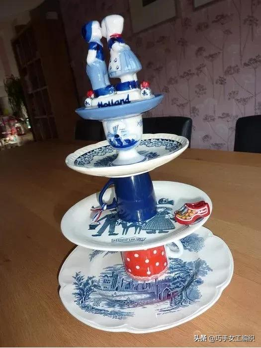 把廢舊的盤子碟子用這個方法摞起來，沒想到收納太強大了