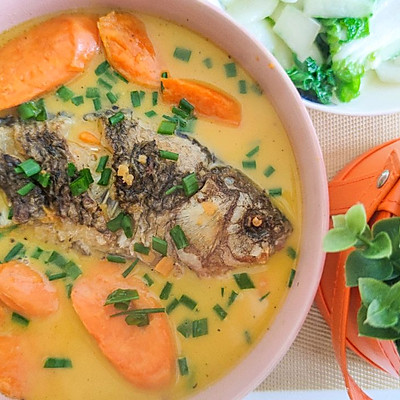 這道減脂餐之紅薯鯽魚湯太銷魂，同事吃過都找我要菜譜