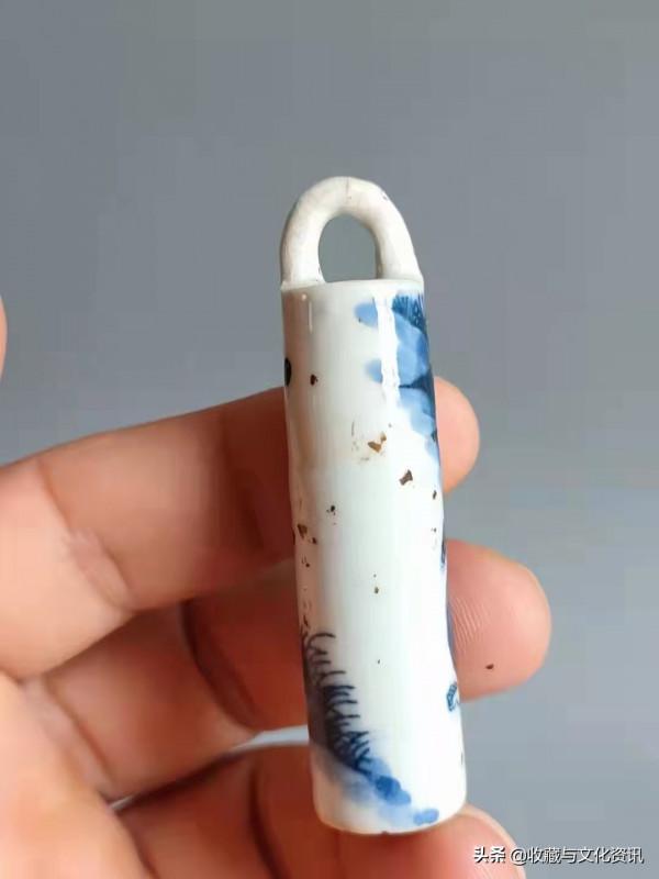 清代青花羅漢翎管鑑賞