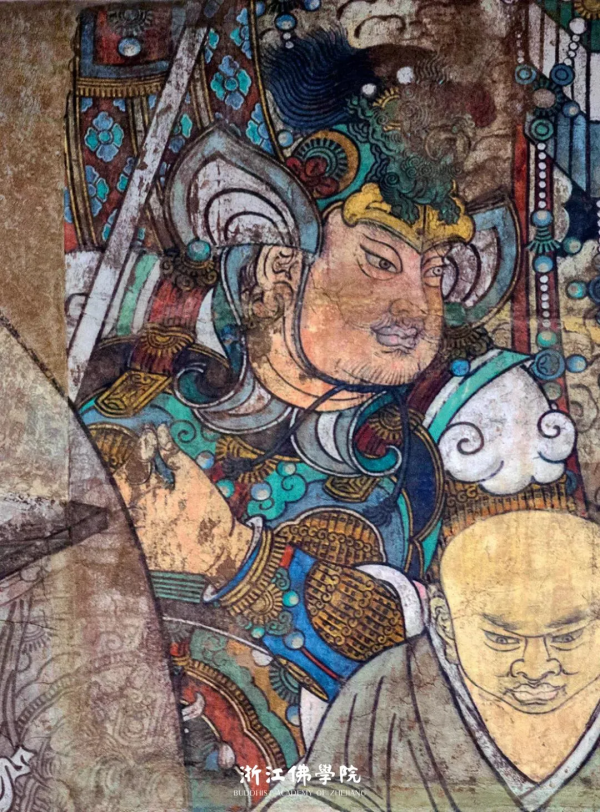 元代11.11米“彌勒說法圖”壁畫，1925年被切割成60多塊剝走，現館藏於加拿大