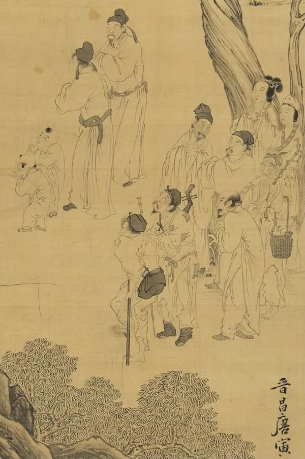 明代唐寅：維摩說法圖