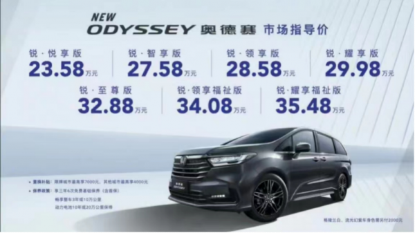 全系油電混動 新款奧德賽要買買這款