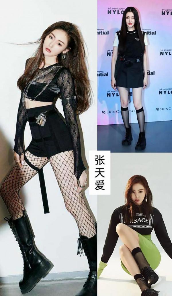當女明星穿黑絲襪