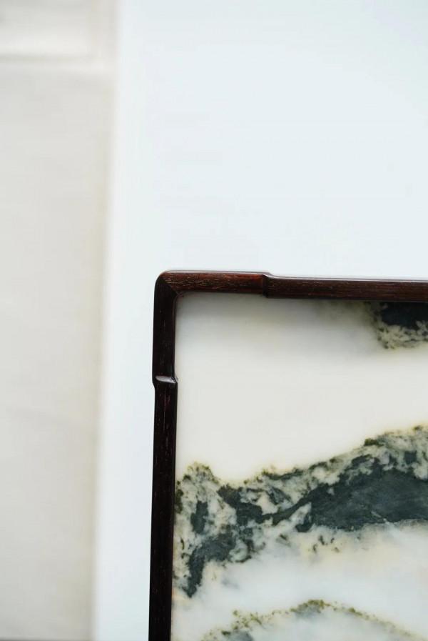 大紅酸枝雲石承盤