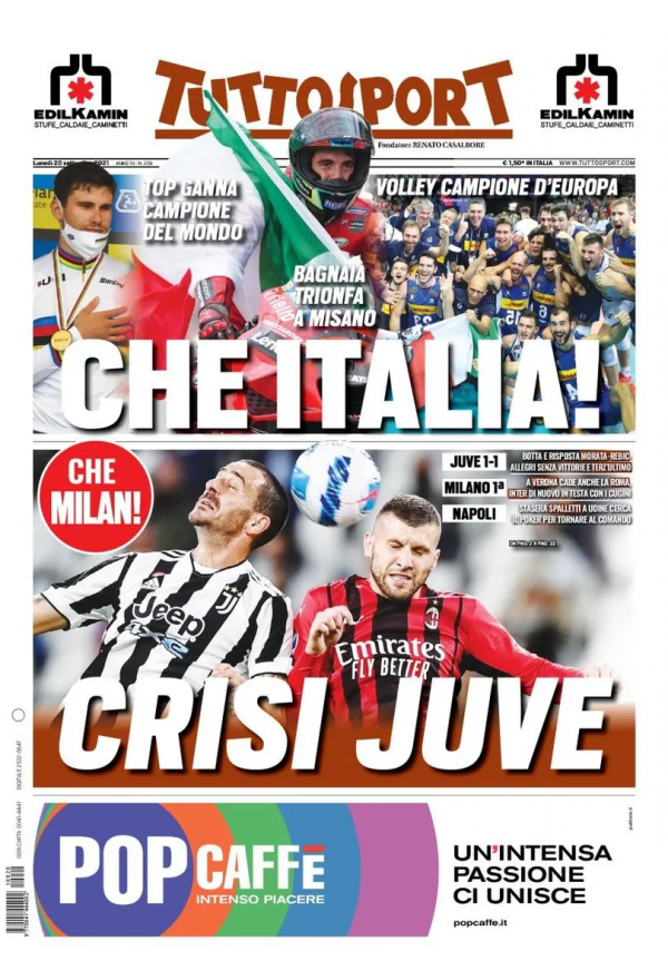 尤文60年來首次聯賽前4輪不勝，連續18輪失球，阿萊格里怒不可遏