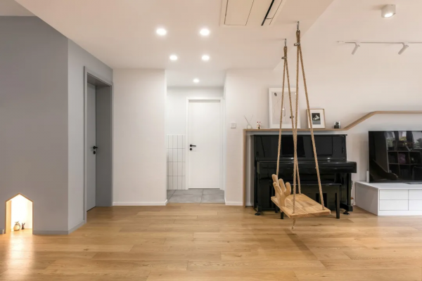 110㎡現代北歐風格新房裝修，把遊樂場搬回家