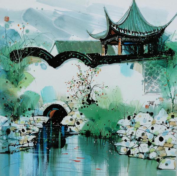 汪鈺元的彩墨畫,唯美詩意 汪鈺元的彩墨畫,唯美詩意