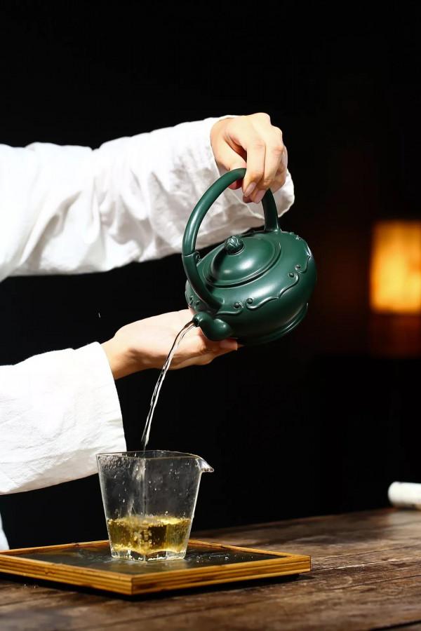 「如意提樑」家藏原礦稀有民國綠 420cc 範菊英