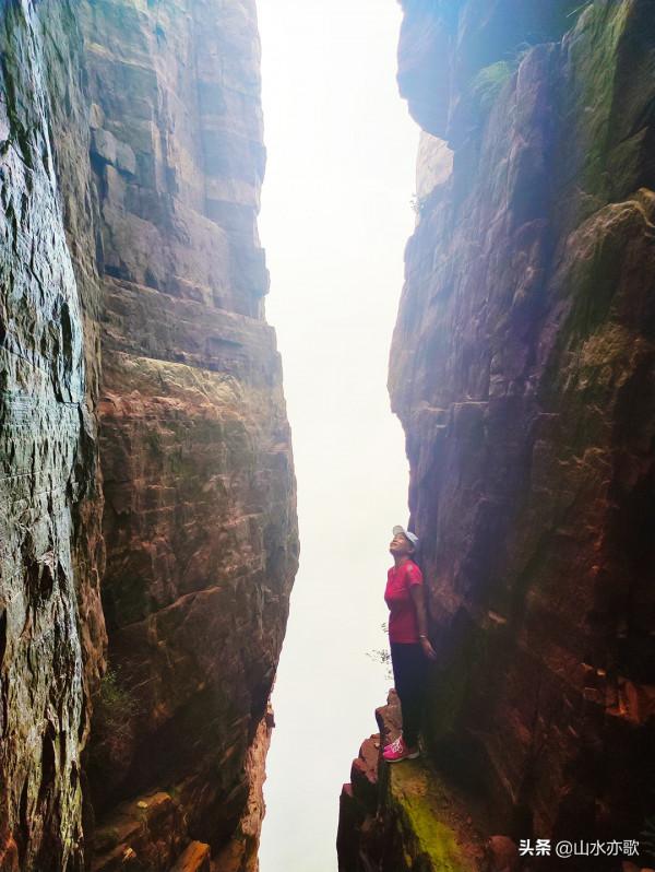石家莊井陘錦山，雲鎖群山、霧漫叢林，雲橋飛渡，一顆橡果落下來