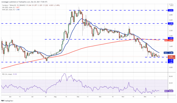 12/20 價格分析：BTC、ETH、BNB、SOL、ADA、XRP、LUNA