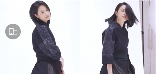 周韻綜藝首秀，穿絎縫羽絨服頭戴紅花美出圈，側臉五官線條太精緻