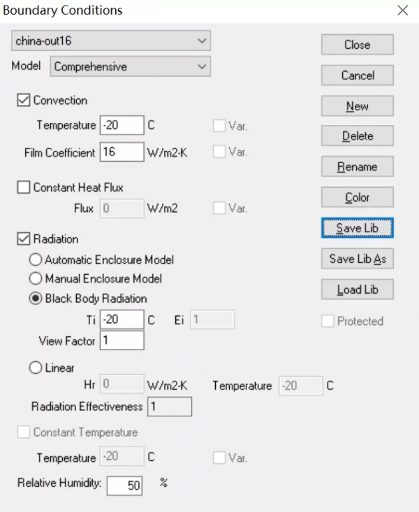 WINDOW+THERM軟體學習(二):邊界條件設定 WINDOW+THERM軟體學習(二):邊界條件設定