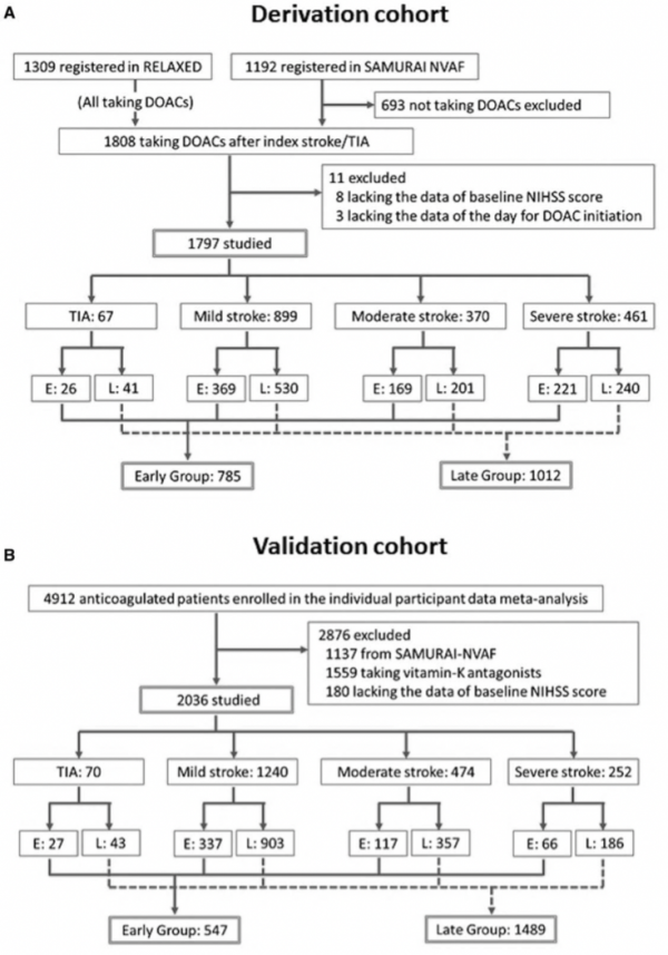 進展 &vert; Stoke最新研究：缺血性卒中&amp&semi;房顫，更早啟動DOAC抗凝更安全有效？