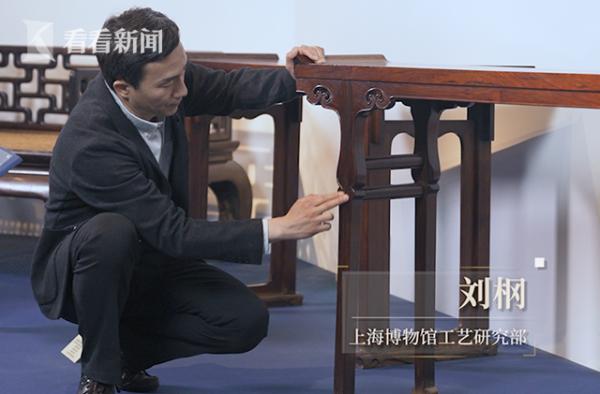 “藝見 上博”尋跡文明｜明紫檀插肩榫大畫案