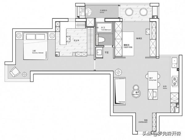 89㎡暗色主義裡隱藏的結構和意義；給空間一絲沉穩的氣息
