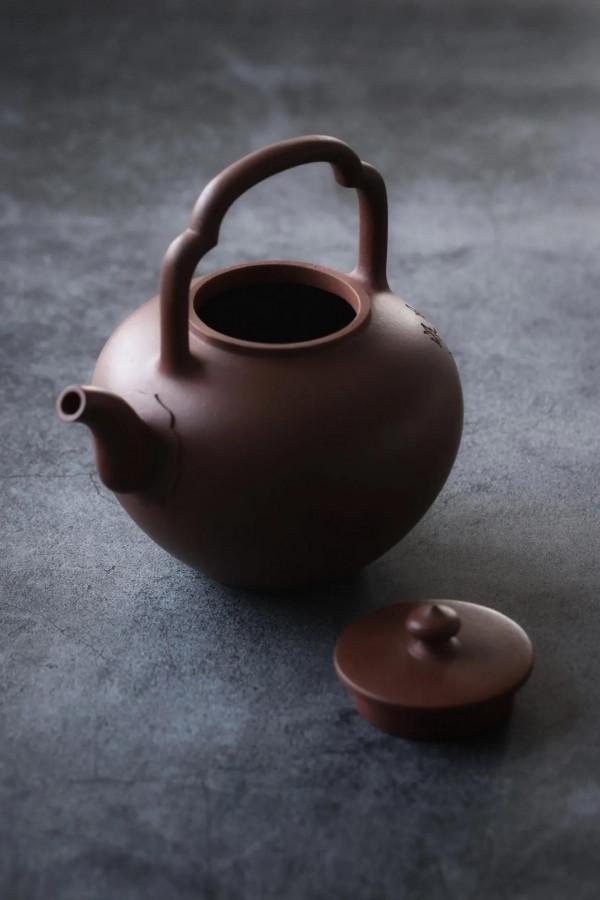 「汲月提樑」 原礦紫泥