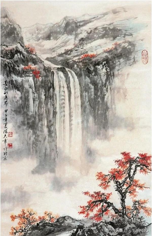 陳大章山水畫，筆力益發自然雄健，氣韻渾厚意境悠遠