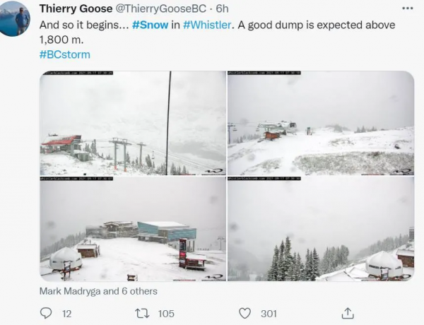 卑詩省暴風雨+大雪狂砸 氣溫降到零下 天車站漏水 連環車禍堵大橋