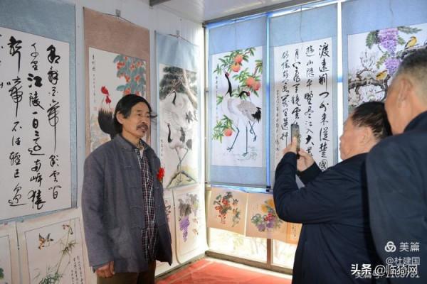 山西臨猗：叔侄倆舉辦的書法藝術個人家庭展在農家小院隆重開幕